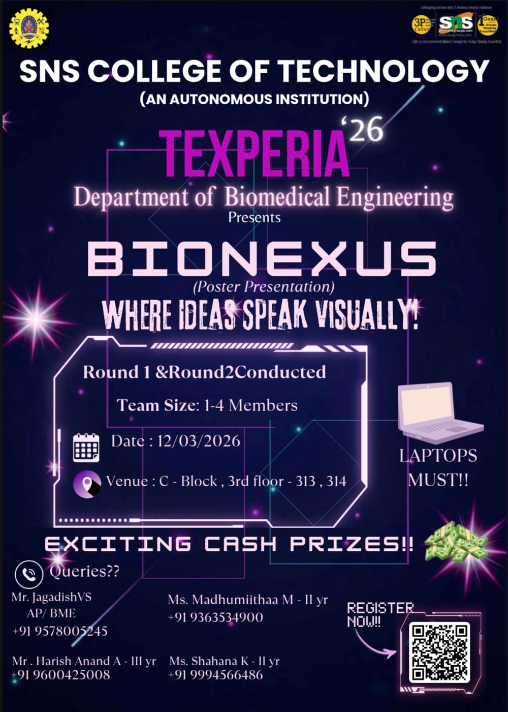 TEXPERIA'26 Technical Symposium Poster 
